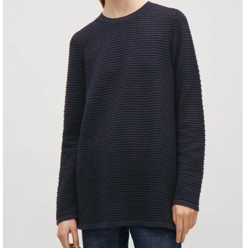 COS Raised Stitch Cotton Bobble Textured Sweater/Tunic